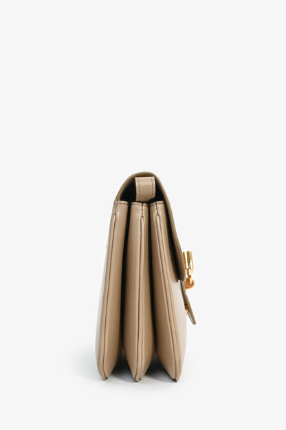 Celine 2022 Beige Leather Medium Tabou Crossbody Bag
