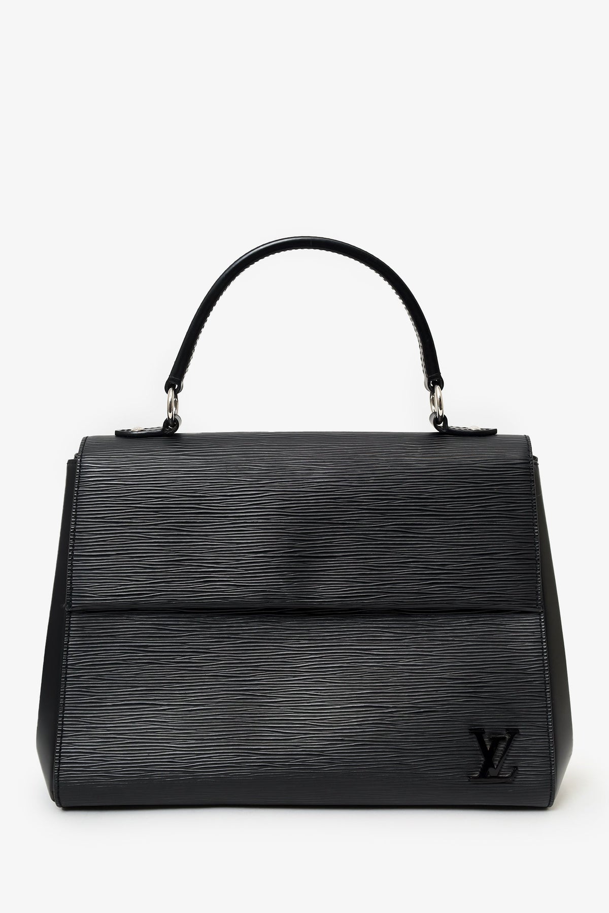 Louis Vuitton 2019 Black Epi Leather Cluny MM Top Handle Bag with Strap