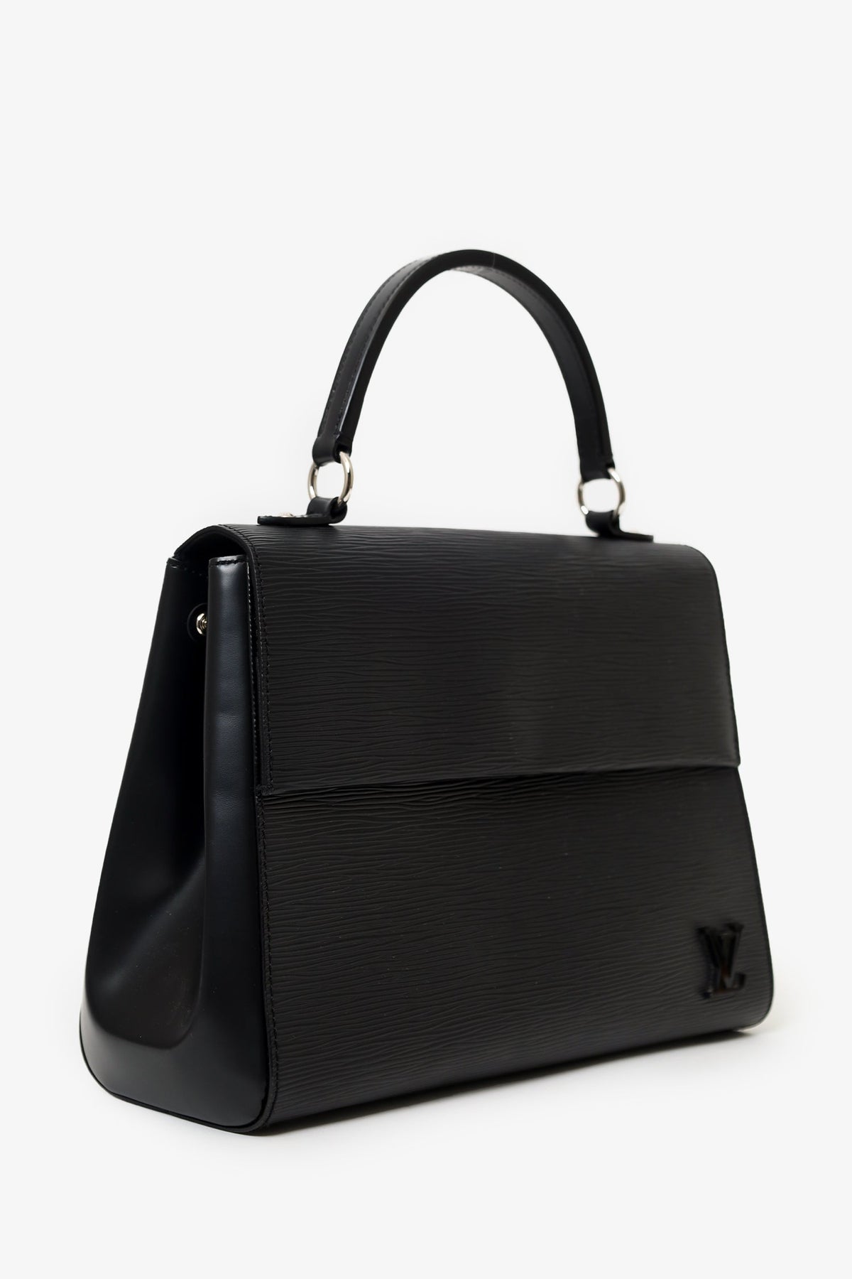 Louis Vuitton 2019 Black Epi Leather Cluny MM Top Handle Bag with Strap