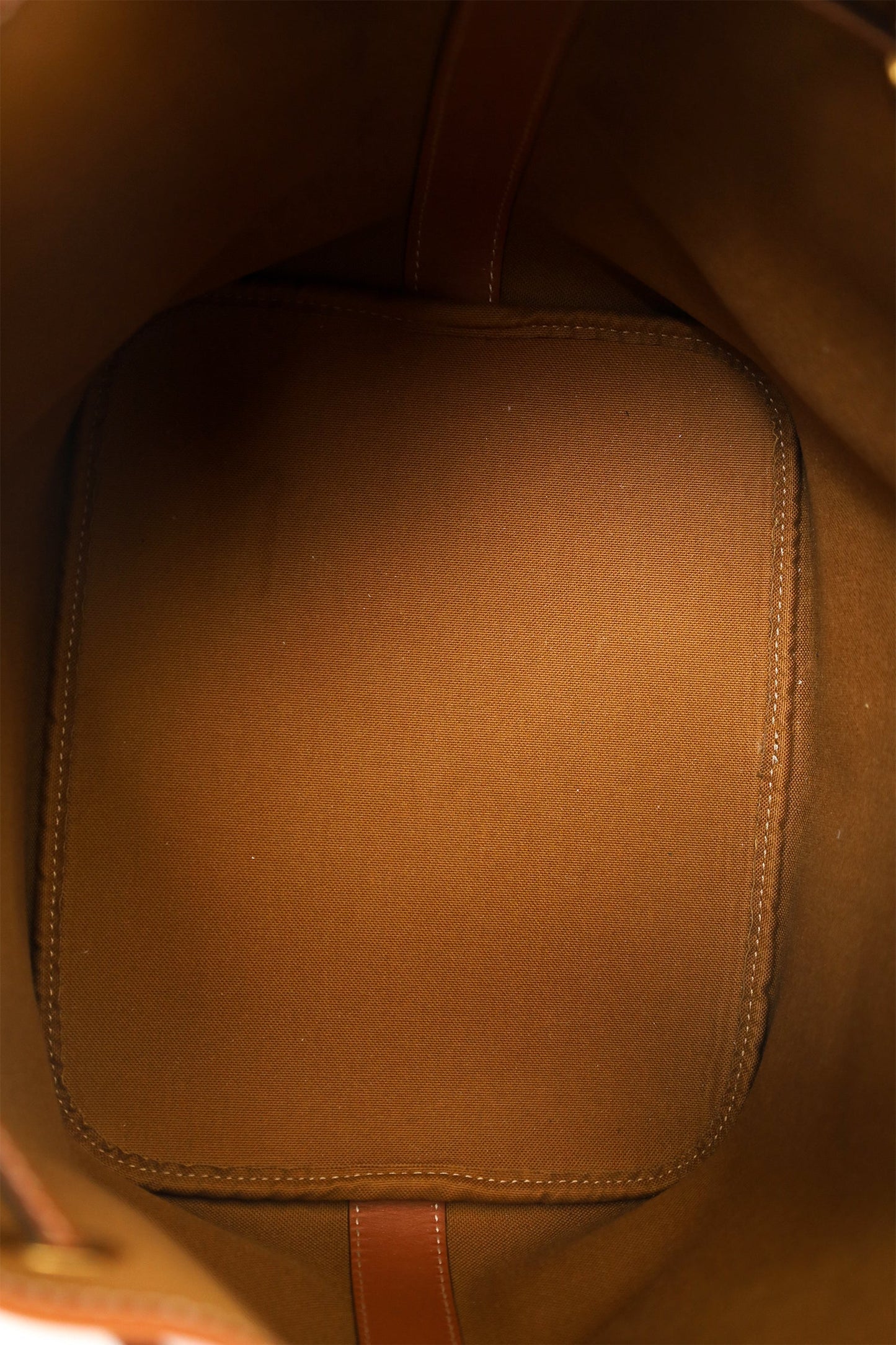 Celine Brown Triomphe Canvas Drawstring Bucket Bag