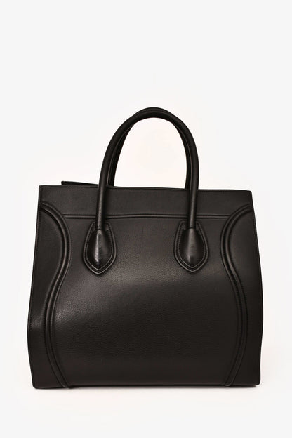 Celine Black Leather Medium Phantom Luggage Bag