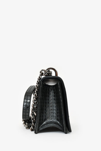 Christian Dior Grey Leather Small Diorama Shoulder Bag