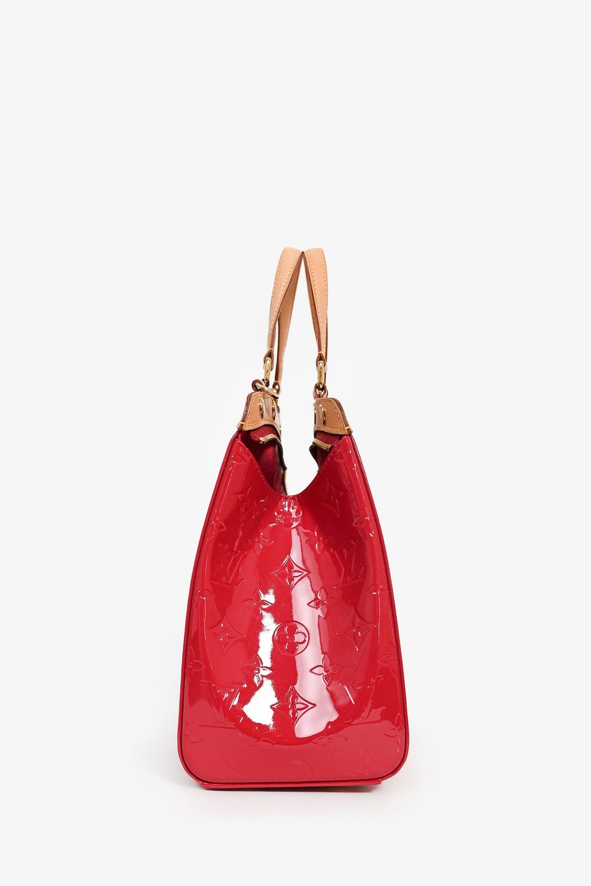 Louis Vuitton 2012 Magenta Vernis Monogram Brea MM Top Handle with Strap