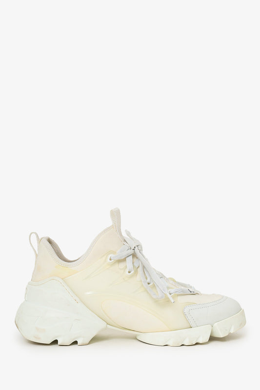 Christian Dior White D Connect Sneakers Size 37