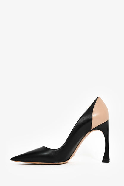Christian Dior Nude/Black Slingback Heels Size 37.5