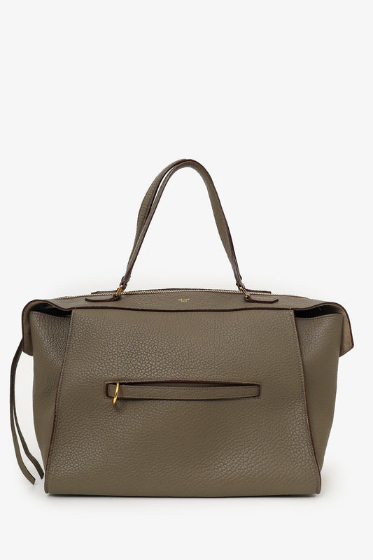 Celine Khaki Green Leather Ring Bag