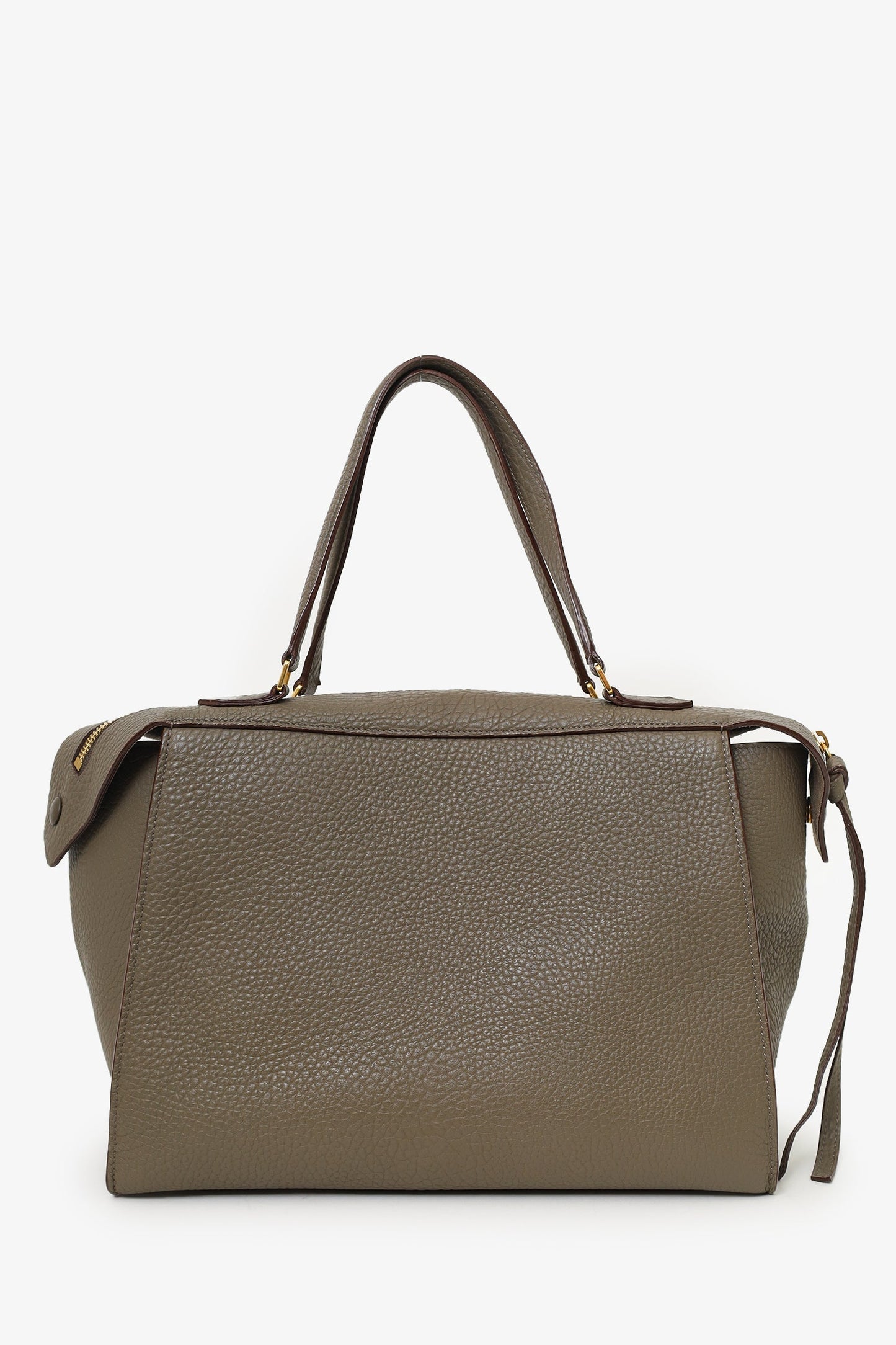 Celine Khaki Green Leather Ring Bag
