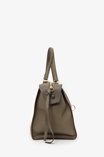 Celine Khaki Green Leather Ring Bag