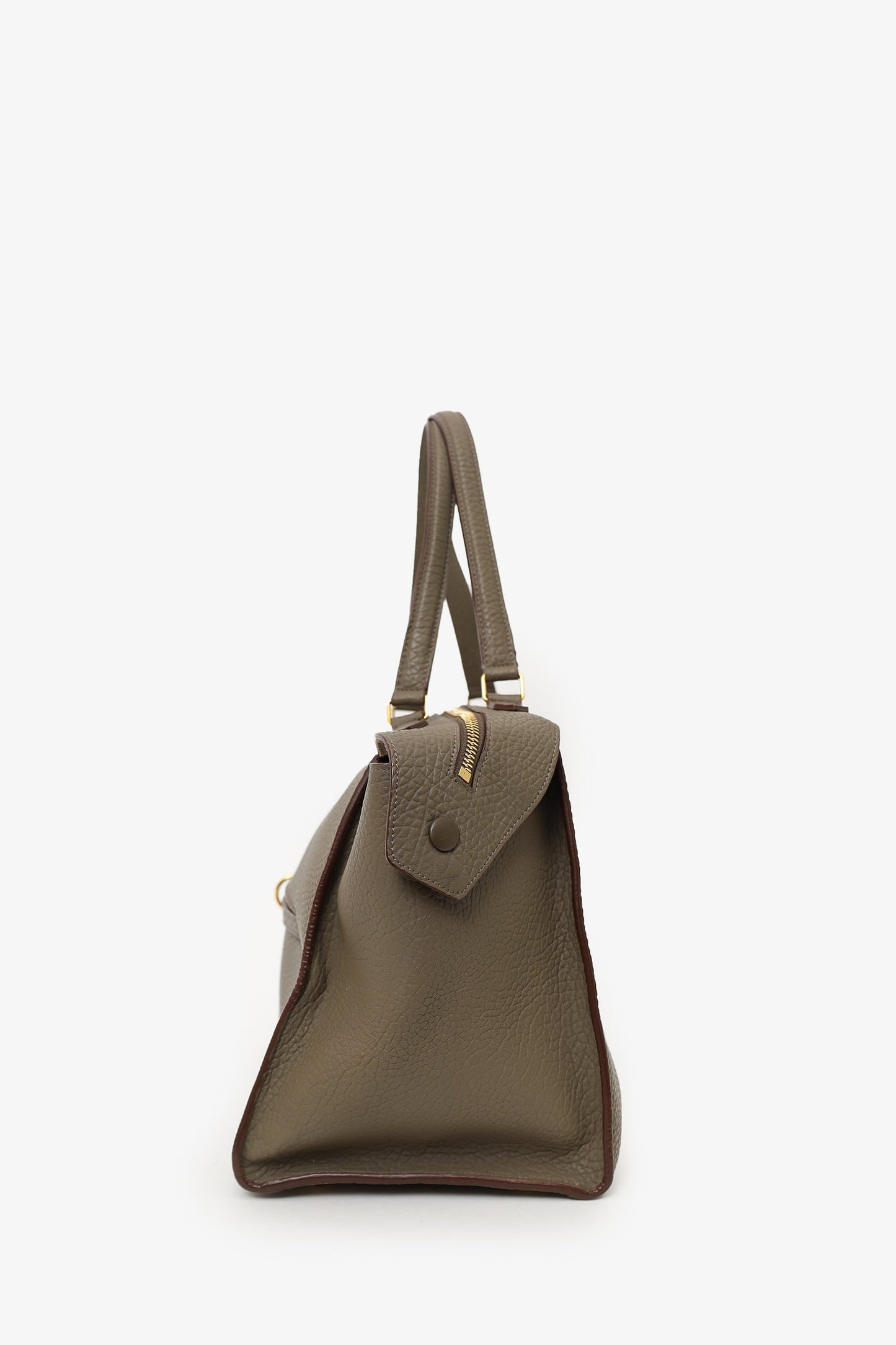 Celine Khaki Green Leather Ring Bag