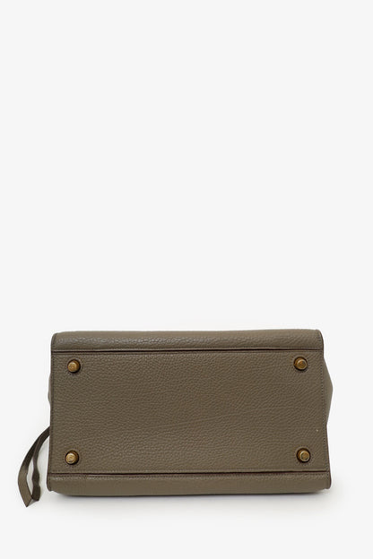 Celine Khaki Green Leather Ring Bag
