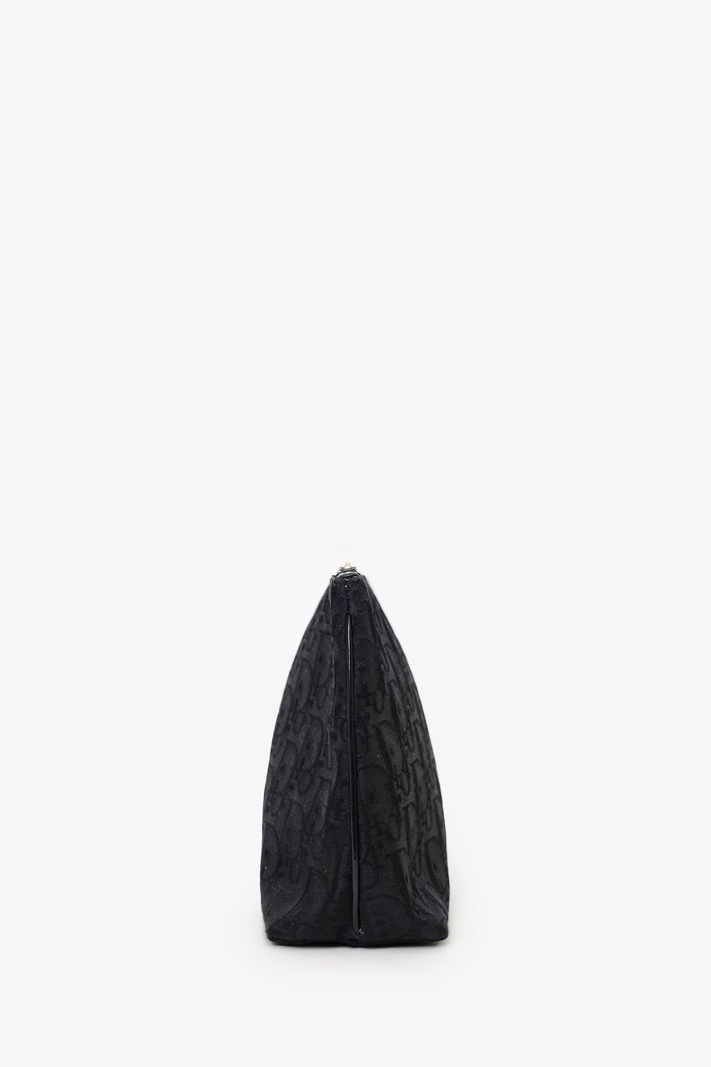 Christian Dior 2006 Black Oblique Trotter Canvas Clutch