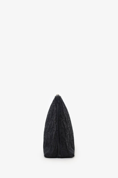 Christian Dior 2006 Black Oblique Trotter Canvas Clutch