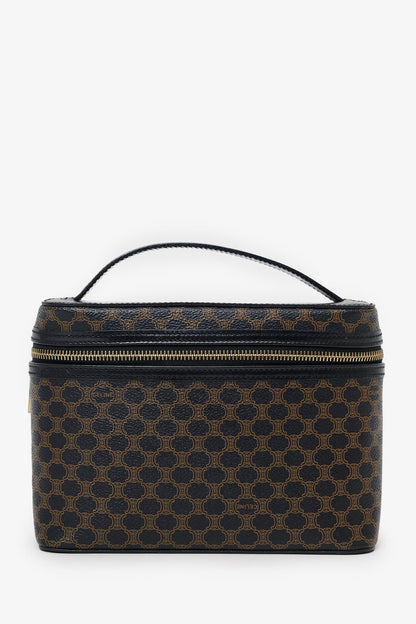 Celine Black/Brown Macadam Cosmetic Bag
