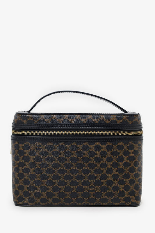 Celine Black/Brown Macadam Cosmetic Bag