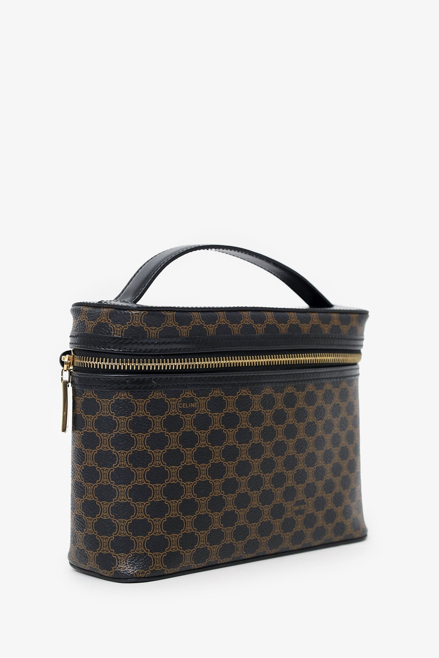 Celine Black/Brown Macadam Cosmetic Bag