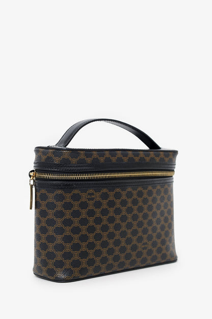Celine Black/Brown Macadam Cosmetic Bag