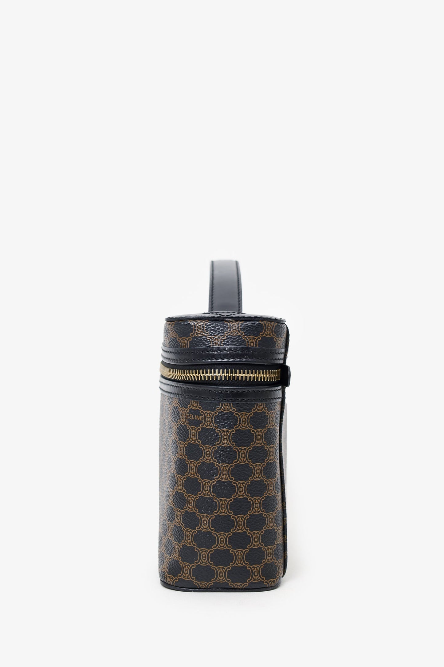 Celine Black/Brown Macadam Cosmetic Bag