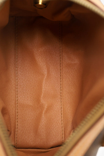 Celine Brown Vintage Mini Macadam Boston Bag