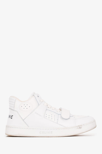 Celine White Leather High Top Sneakers Size 37