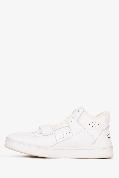 Celine White Leather High Top Sneakers Size 37