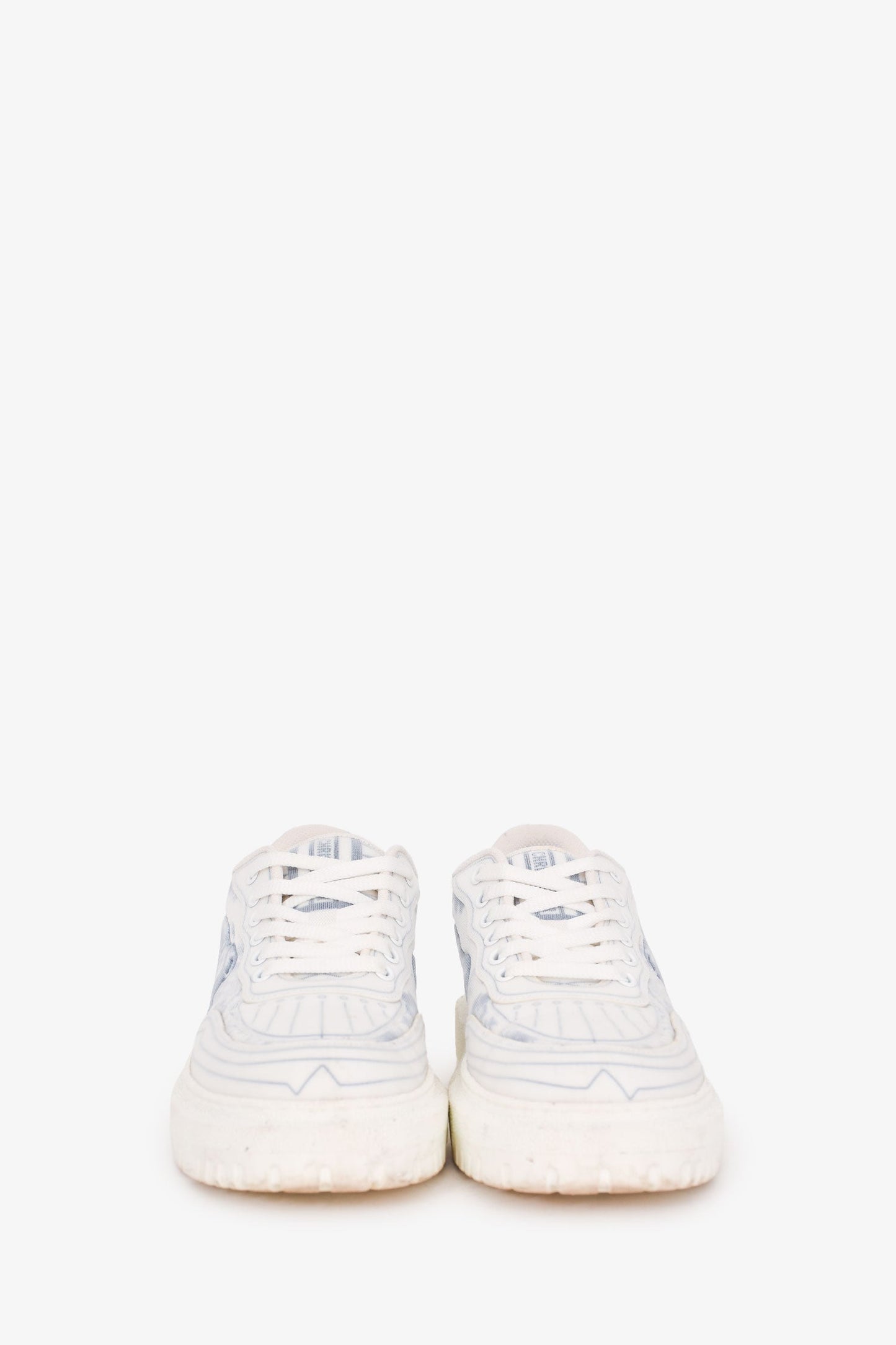 Christian Dior White/Blue 'Dior Addict' Sneakers Size 37