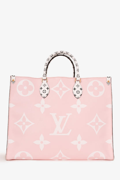 Louis Vuitton 2019 Red Multicolour Monogram Giant Reverse 'OnTheGo' Tote