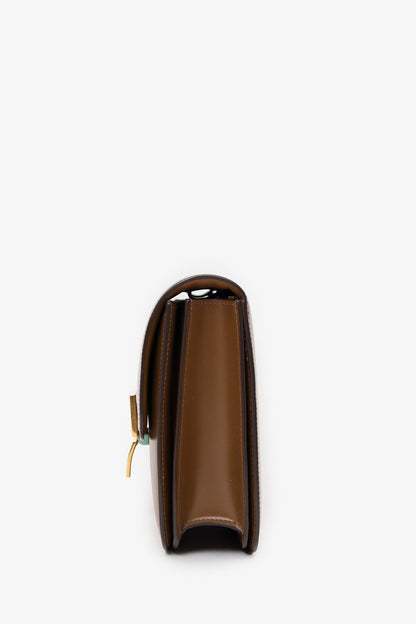 Celine Brown Leather Medium Classic Box Crossbody Bag