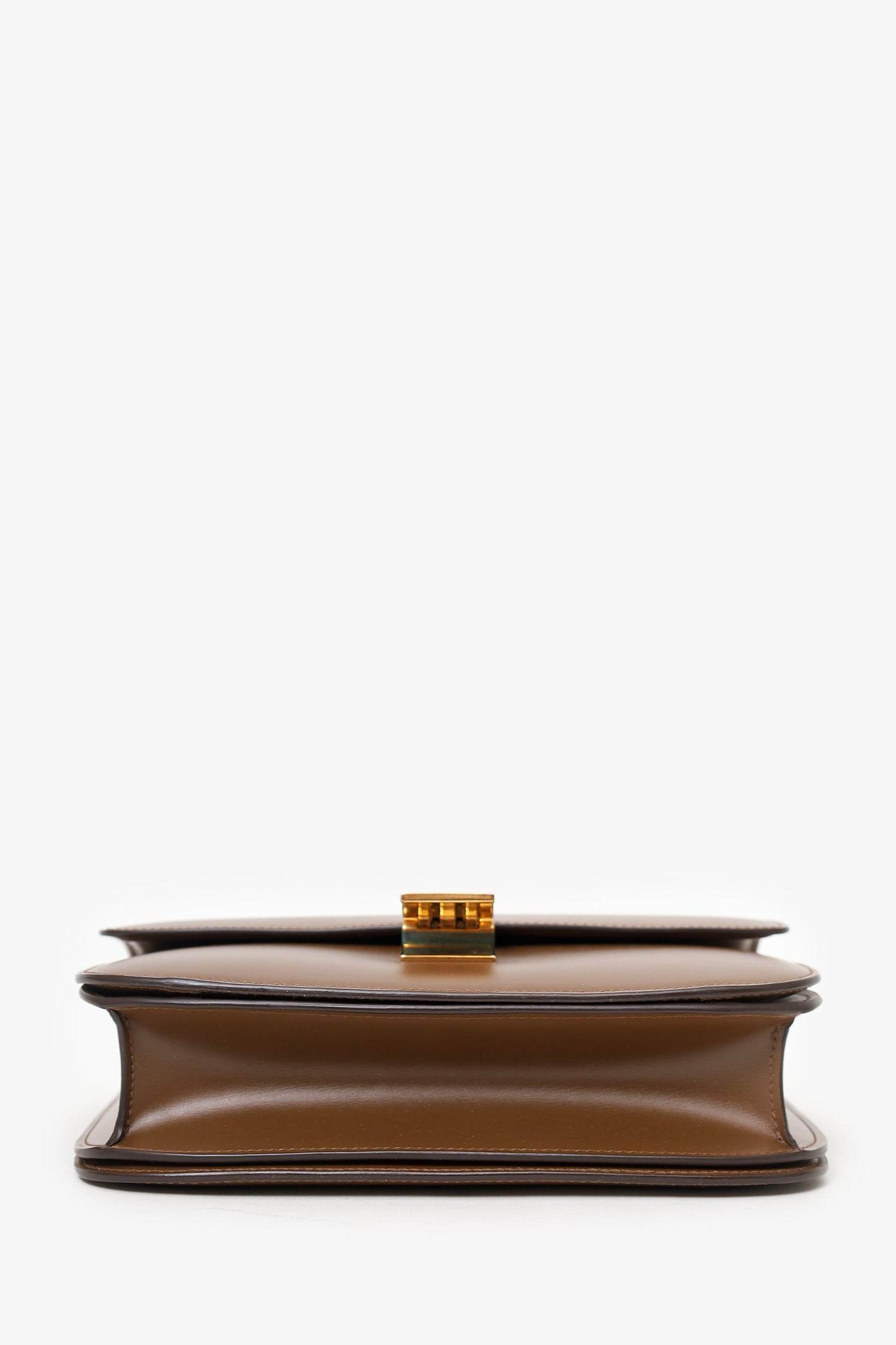 Celine Brown Leather Medium Classic Box Crossbody Bag