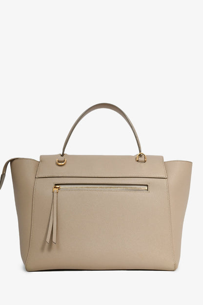 Celine Taupe Leather Mini Belt Bag with Strap