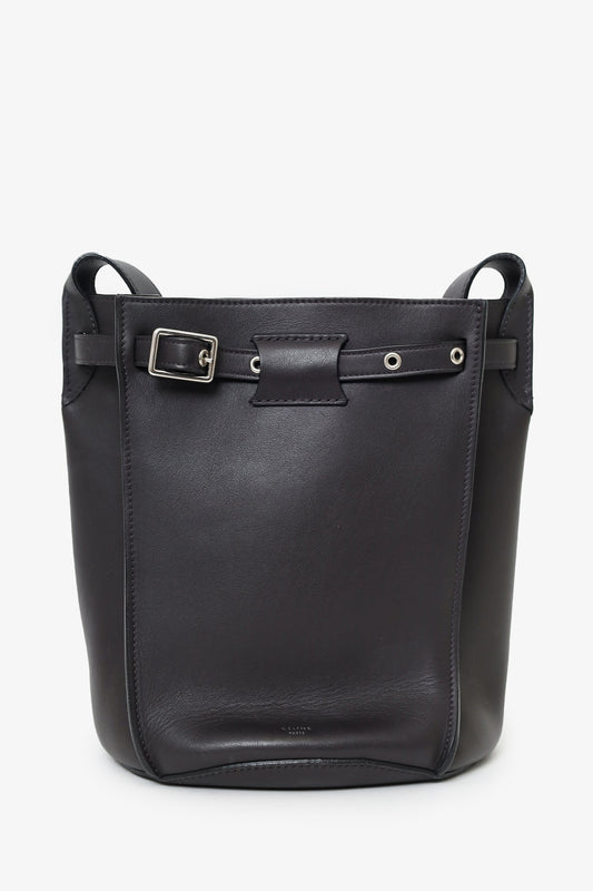 Celine Brown Leather Big Bag Bucket Bag
