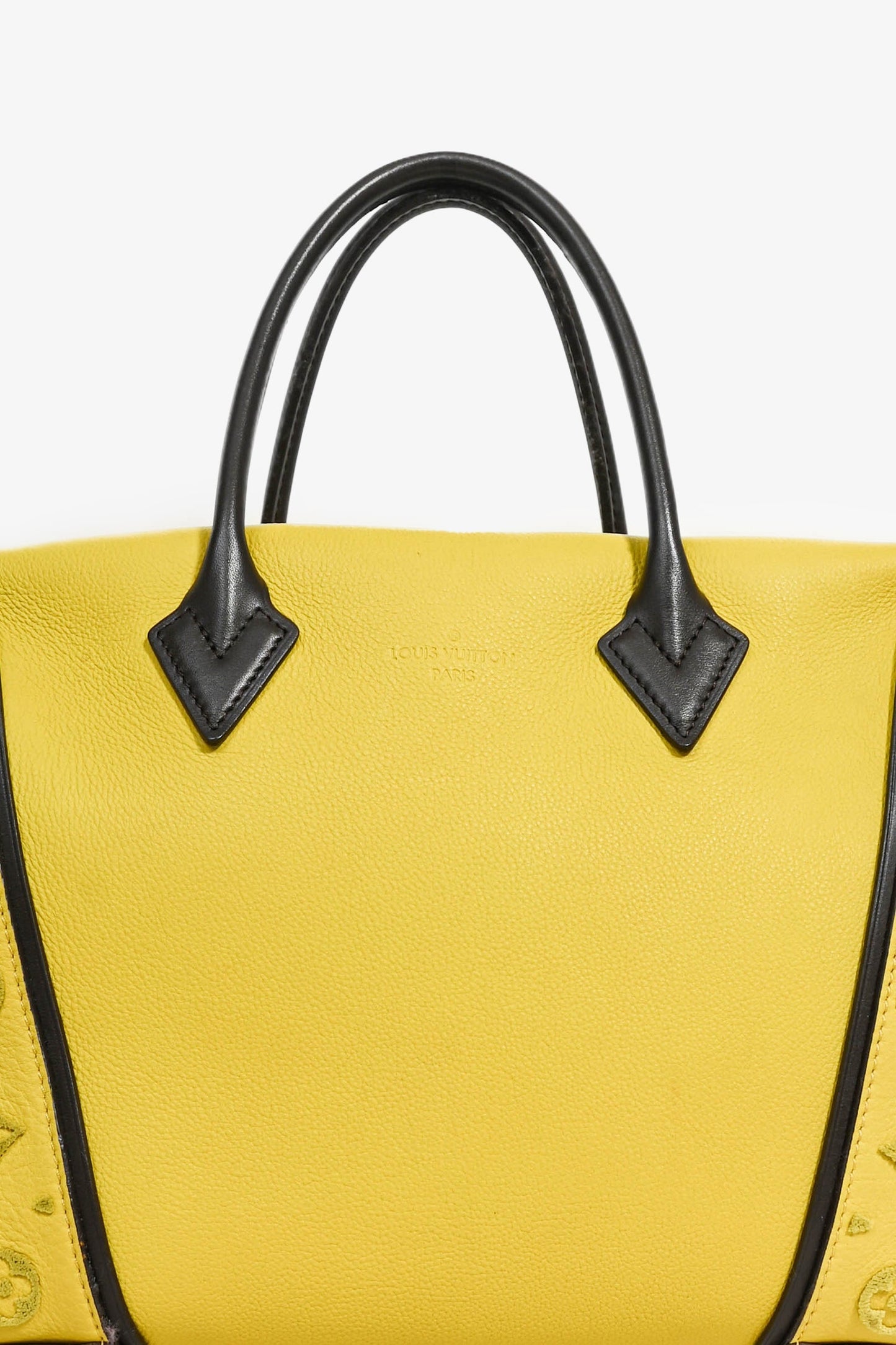 Louis Vuitton Green Leather Suede Monogram 'Veau Cachemire Tuffetage' PM Tote (As Is)