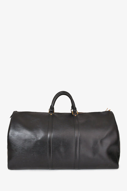 Louis Vuitton 1988 Black Epi Leather Keepall 55