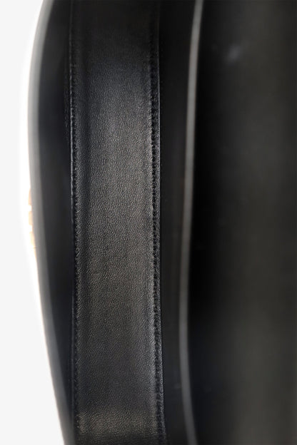 Celine Black Leather Claude Triomphe Chain Shoulder Bag