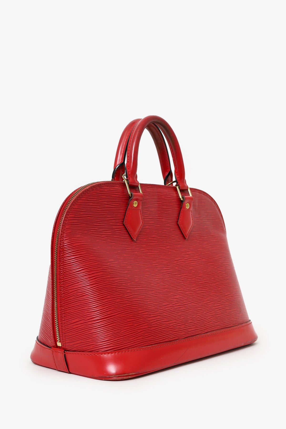Louis Vuitton 2002 Red Epi Leather Alma PM Top Handle (As Is)