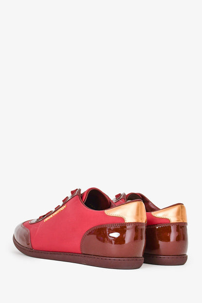 Louis Vuitton Burgundy Patent/Nylon Sneakers Size 36.5