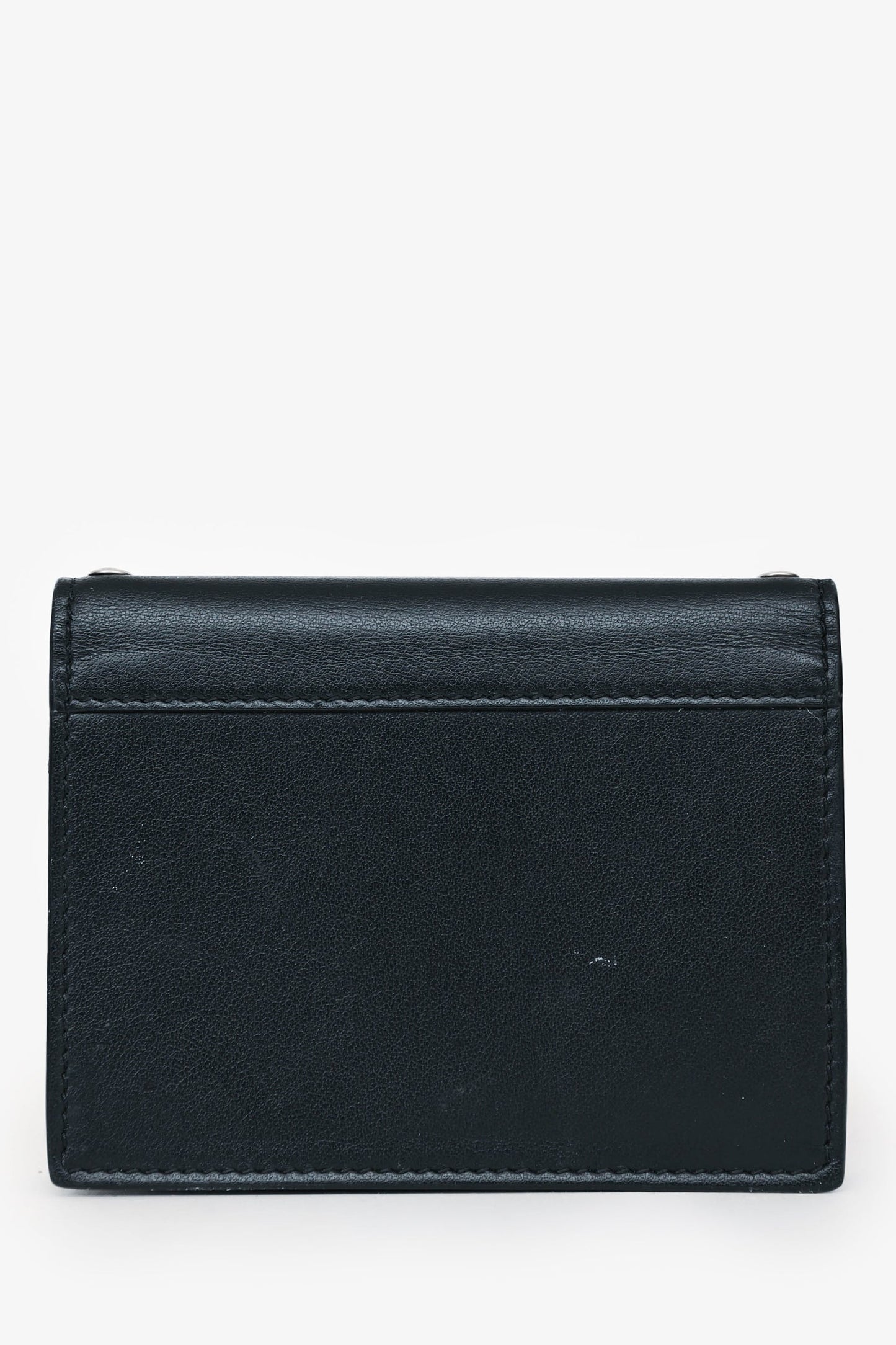 Celine Black Leather Silver Stud Cardholder