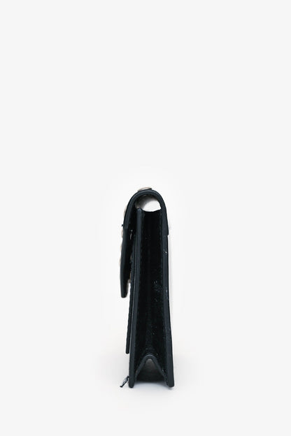 Celine Black Leather Silver Stud Cardholder