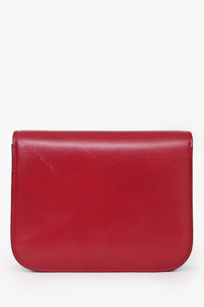 Celine 2012 Red Leather Medium Box Crossbody (As Is)