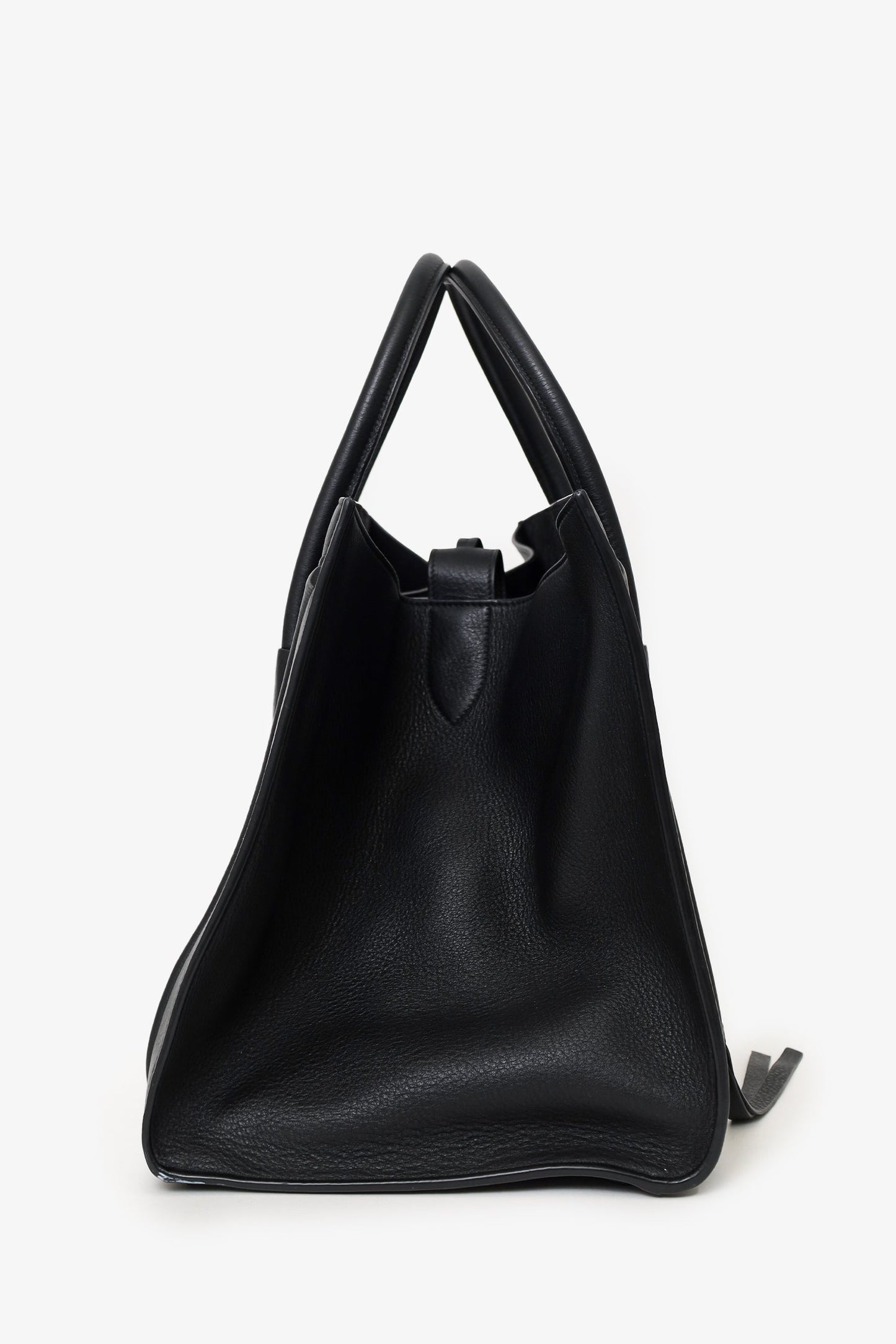 Celine Black Leather Medium Phantom Luggage Bag