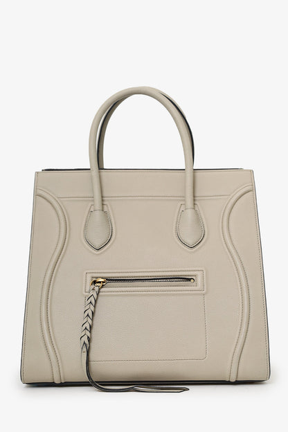 Celine Grey Leather Medium Phantom Luggage Bag