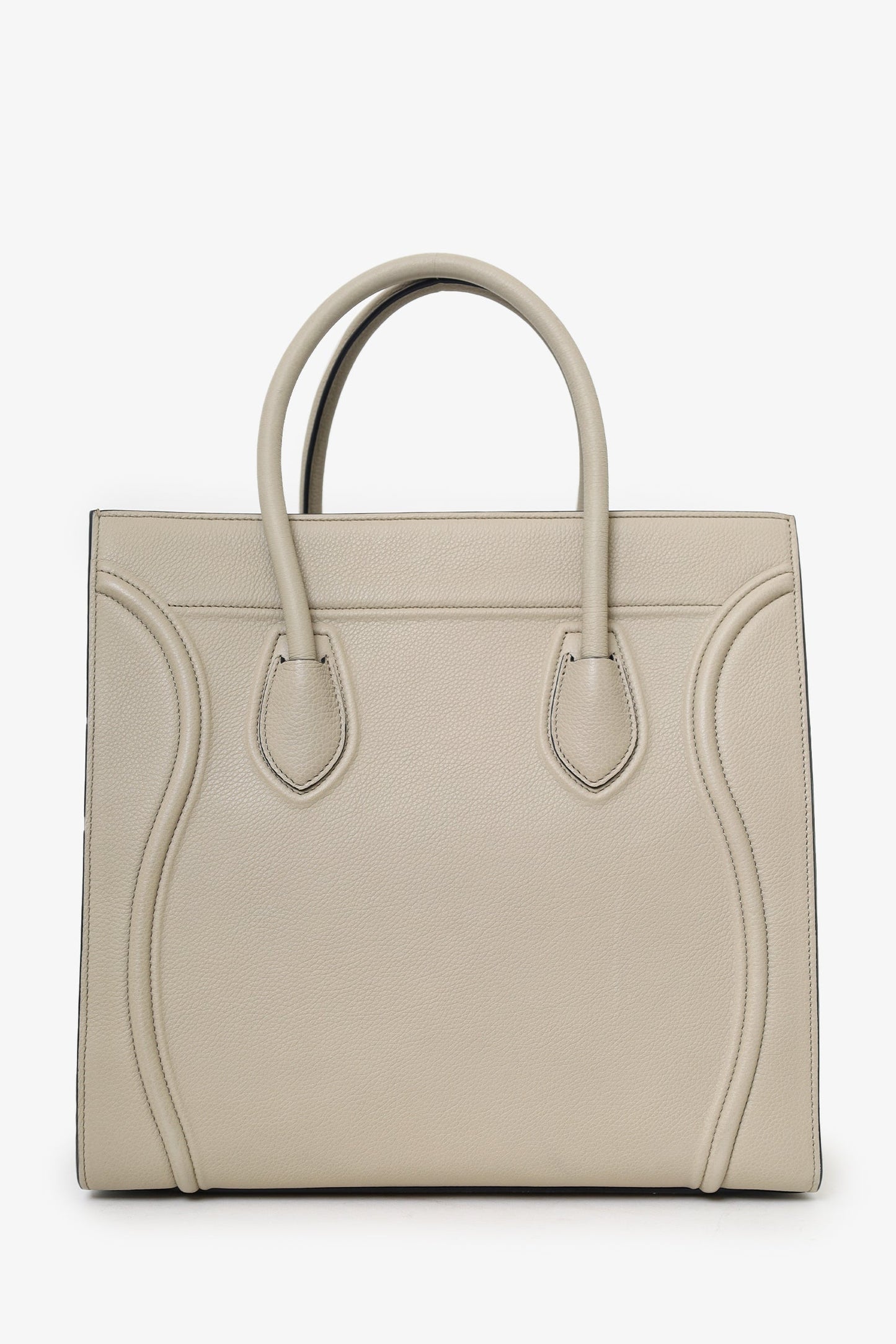 Celine Grey Leather Medium Phantom Luggage Bag
