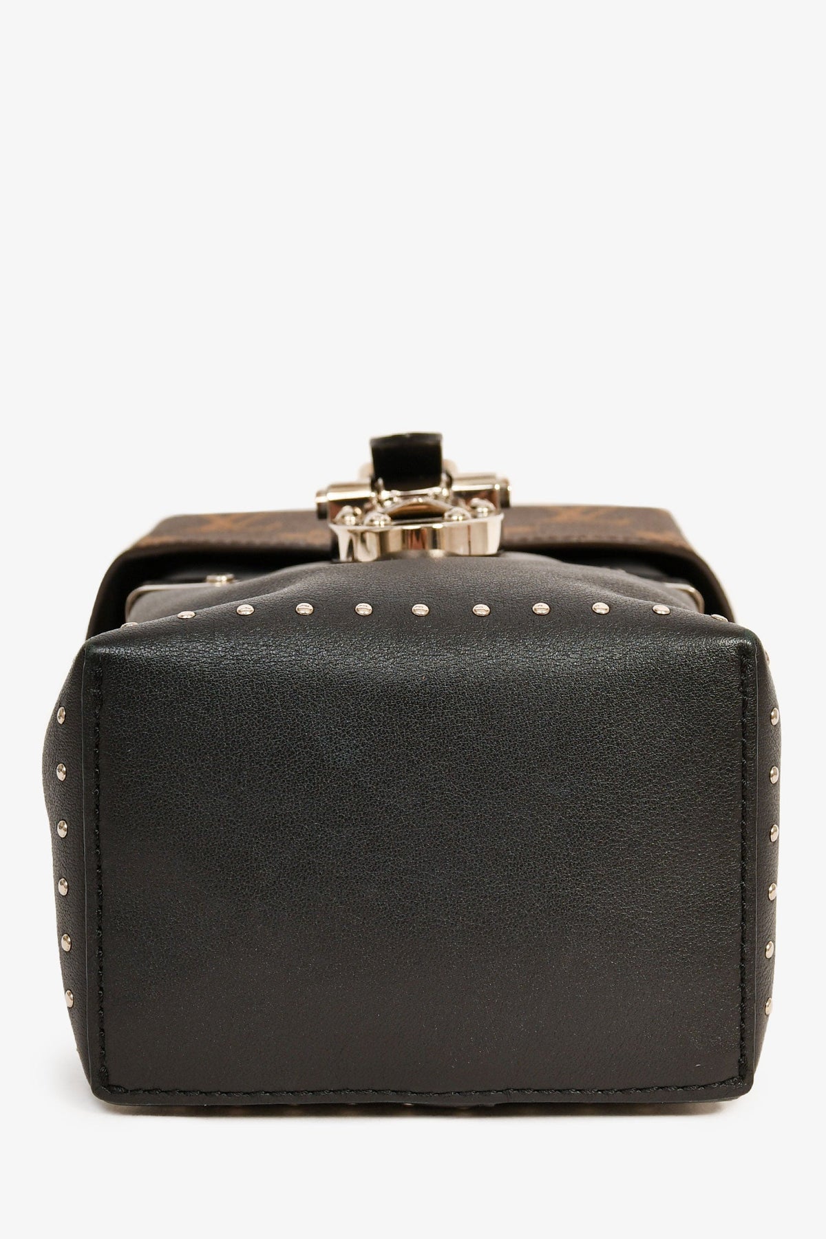 Louis Vuitton Black Leather Monogram 'Camera Box' Top Handle with Strap
