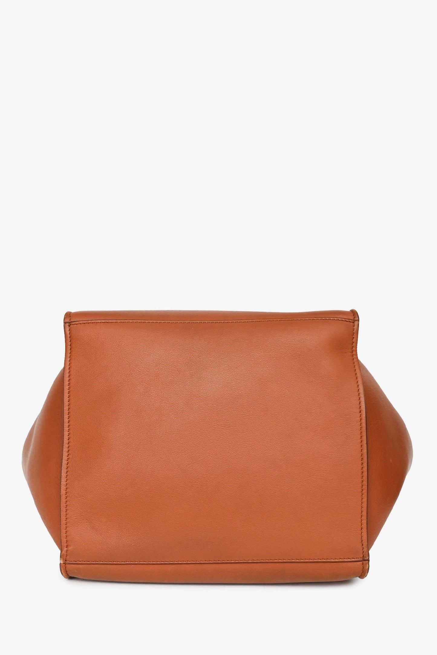 Celine Brown Leather Small Big Bag with Strap