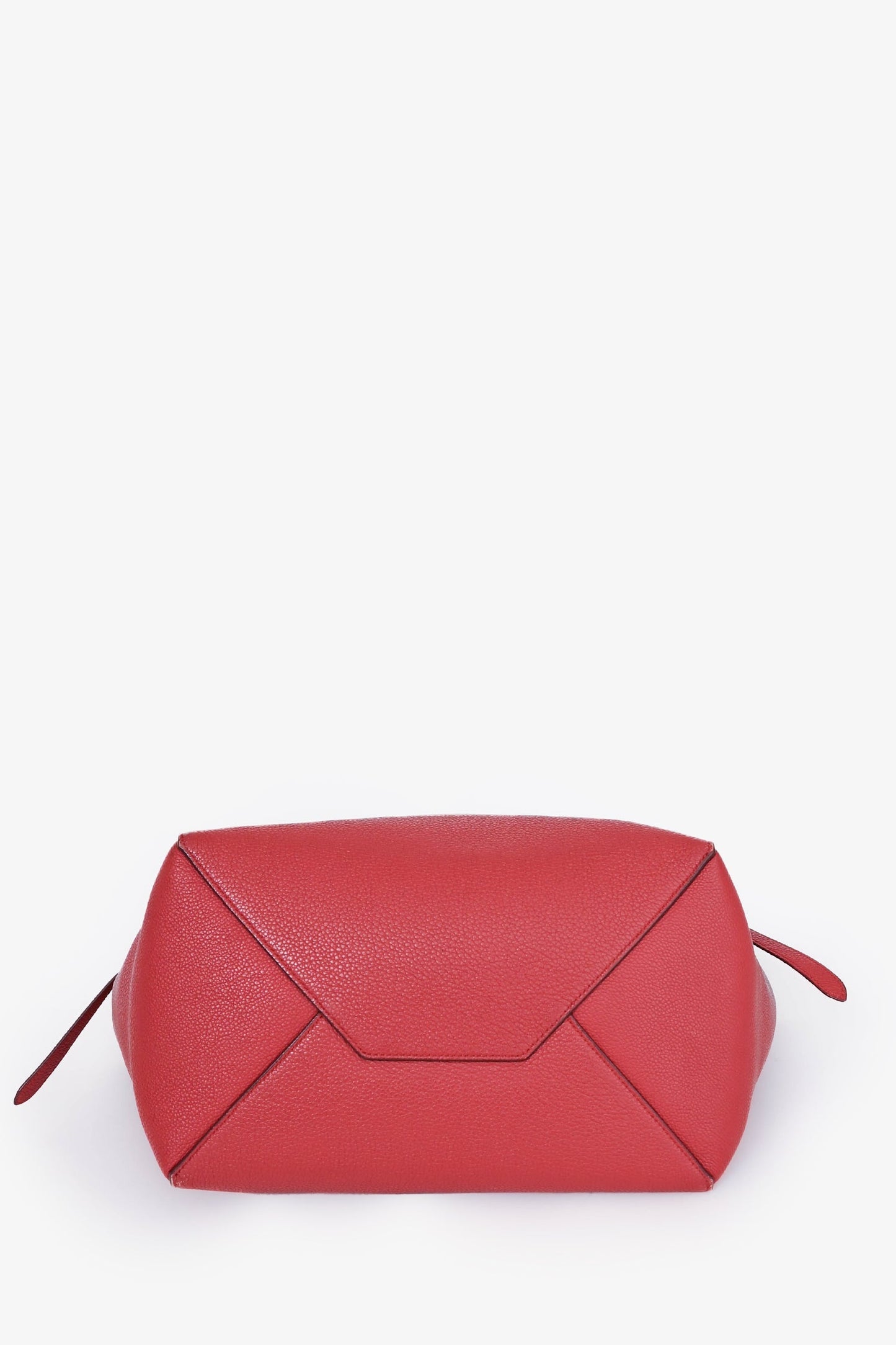 Celine Red Leather Small Phantom Cabas Tote