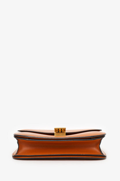 Celine Tan Leather Medium Box Bag