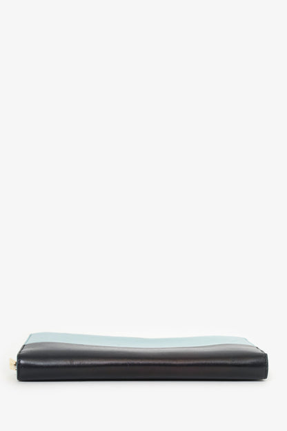 Celine Blue/Black Leather Continental Wallet (As Is)