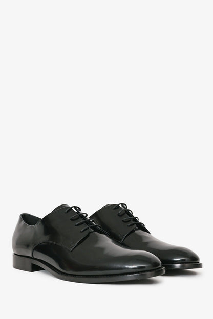Christian Dior Black Leather Derby Shoes Size 37.5