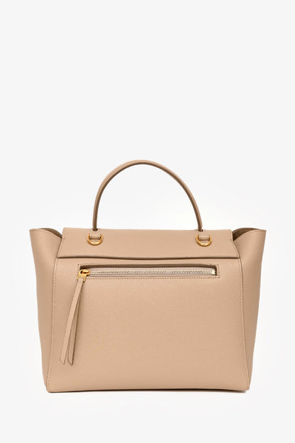 Celine 2018 Beige Leather Micro Belt Bag with Strap