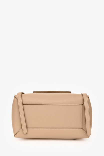Celine 2018 Beige Leather Micro Belt Bag with Strap