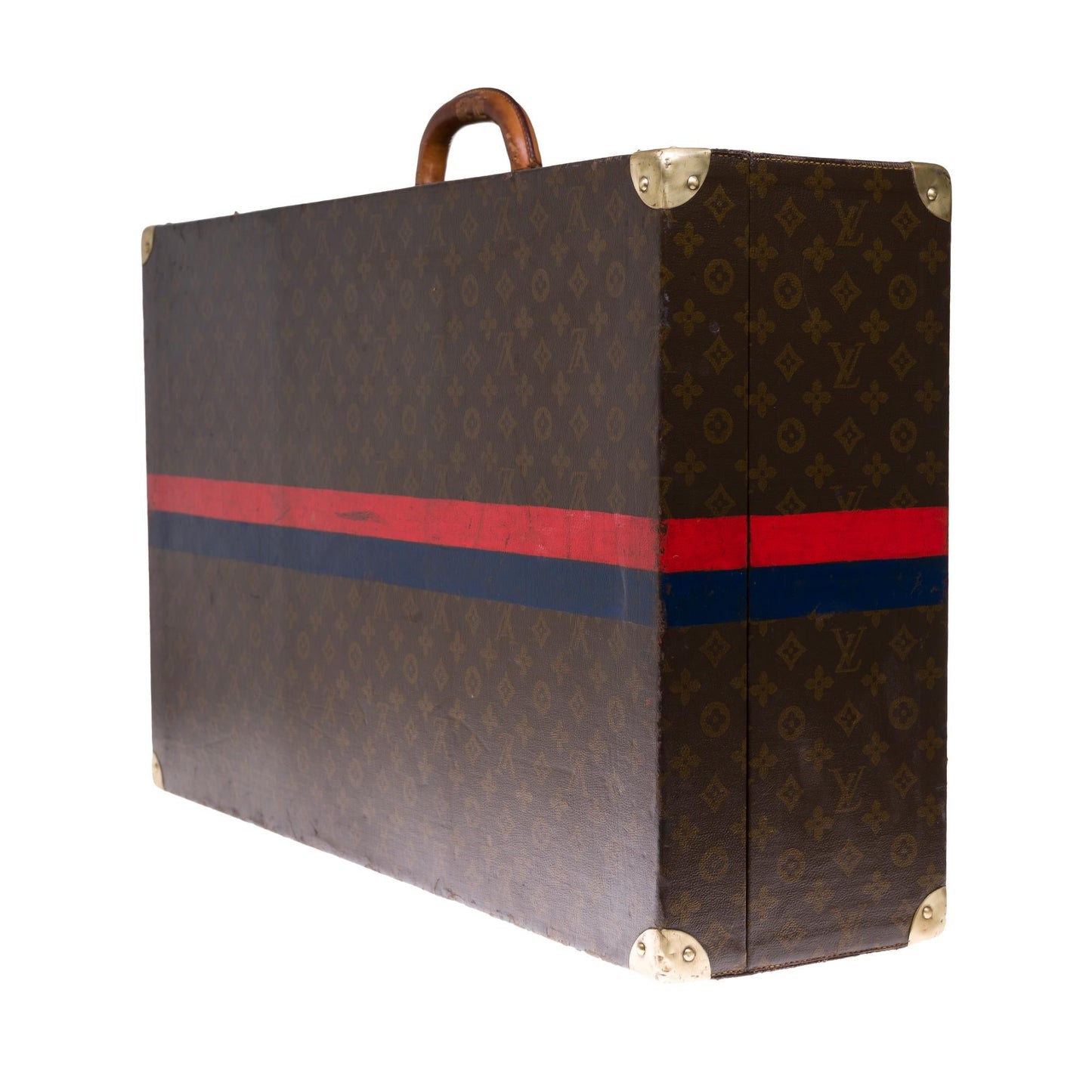 LOUIS VUITTON Rare 75 Suitcase in brown monogram canvas